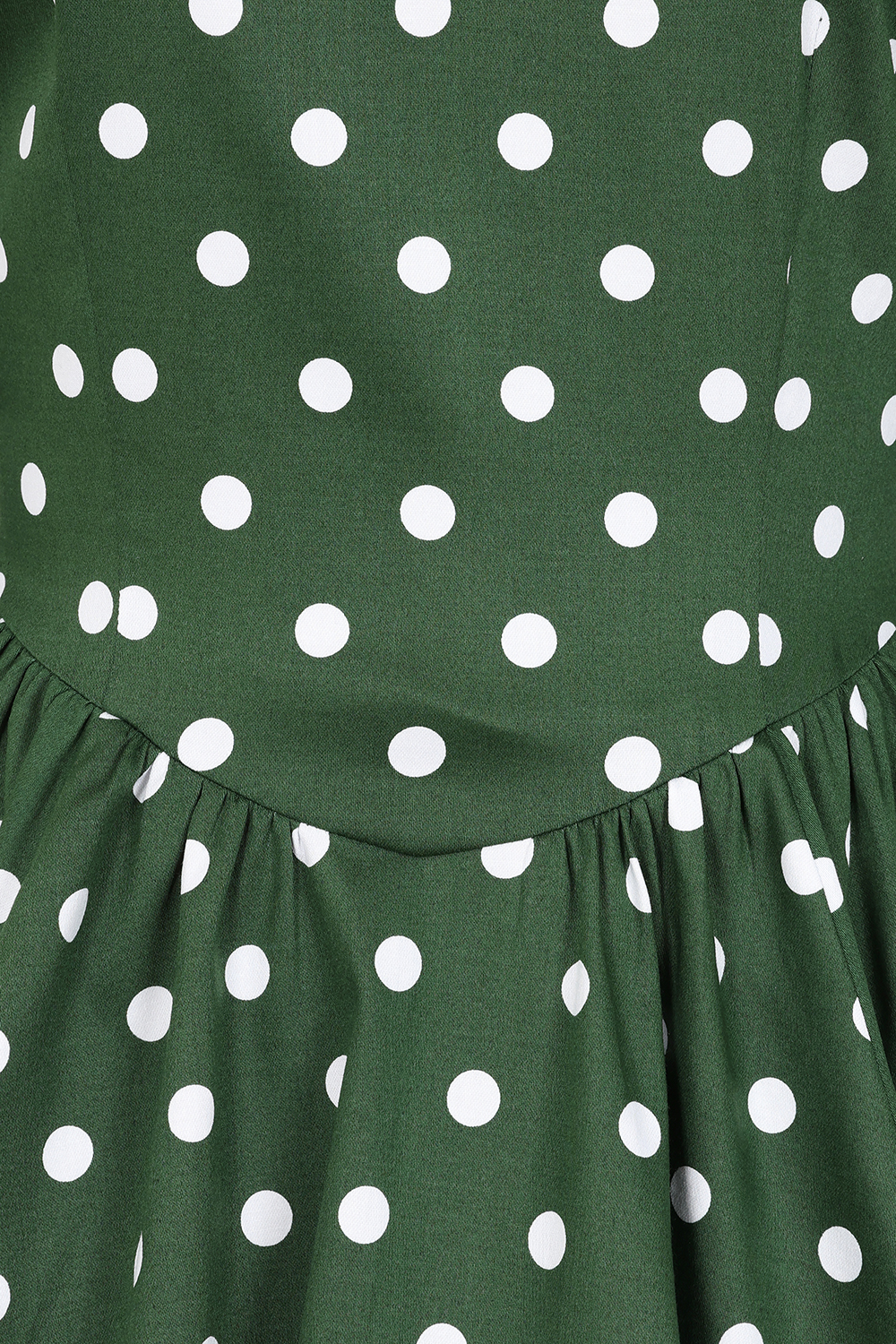 Savannah Green Polka Dot Swing Dress in Extended Sizing